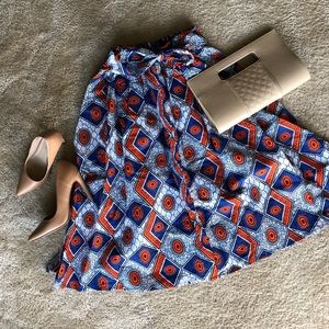 Ankara A-Line Skirt Never Worn, Free Headwrap